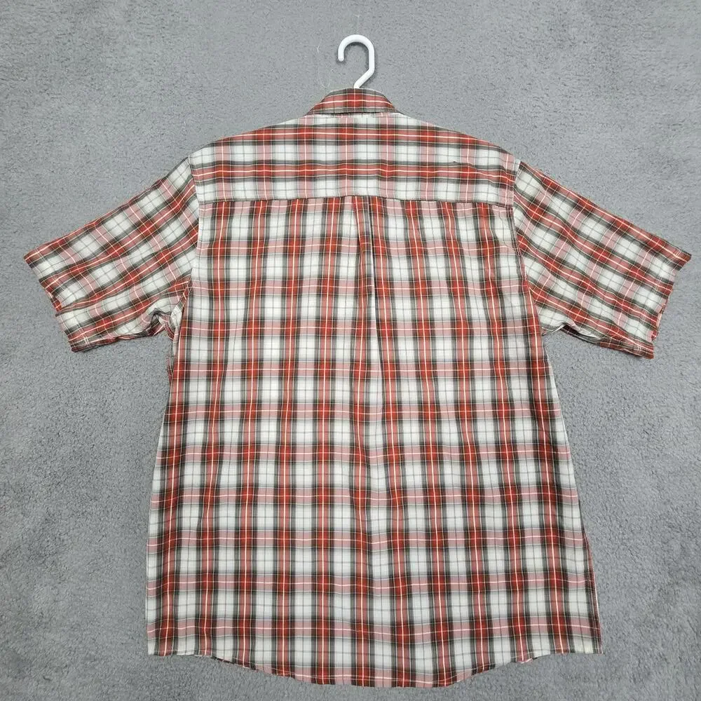 Wrangler Button Up Shirt Mens XLT Plaid Western Mesh Cowboy Shirt with Pockets
